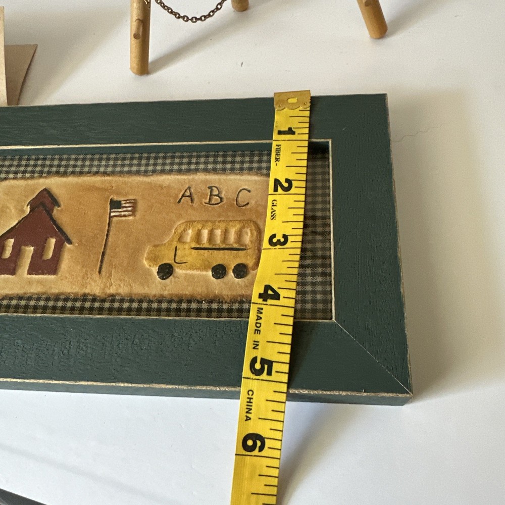 Homespun School Scene Frame By Jeri Baird