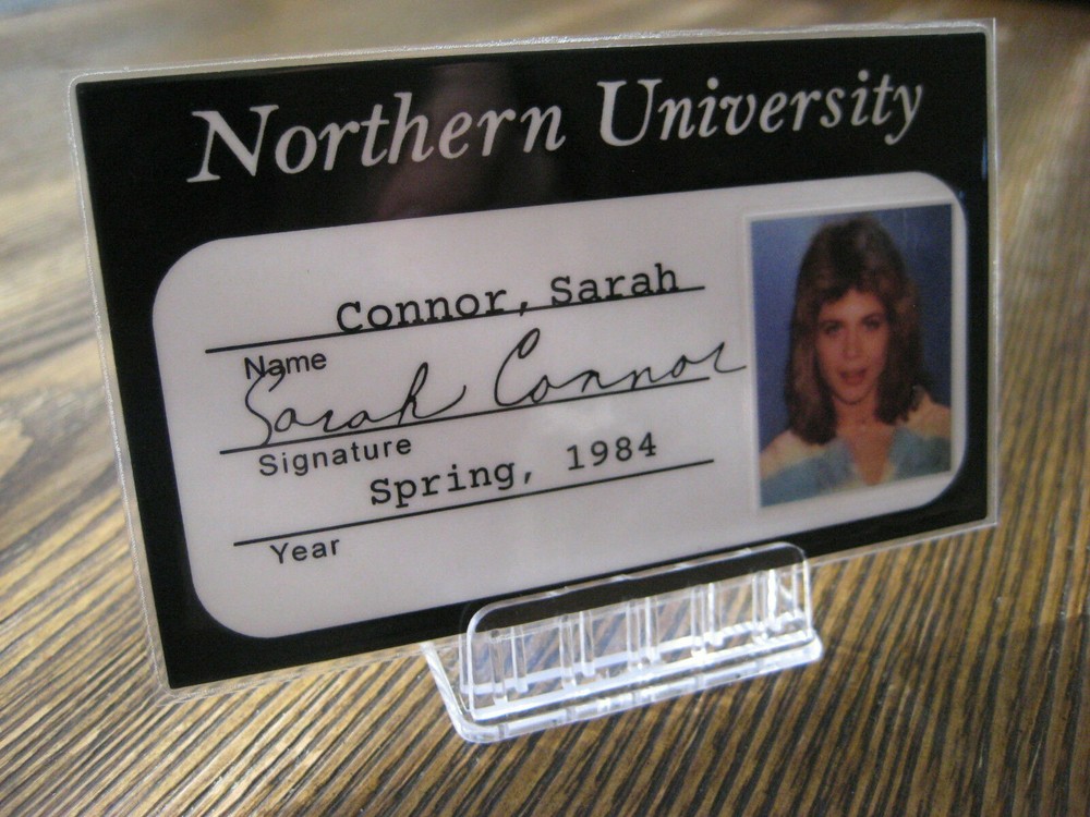 The Terminator --- Sarah Connor Student University I.D. Card