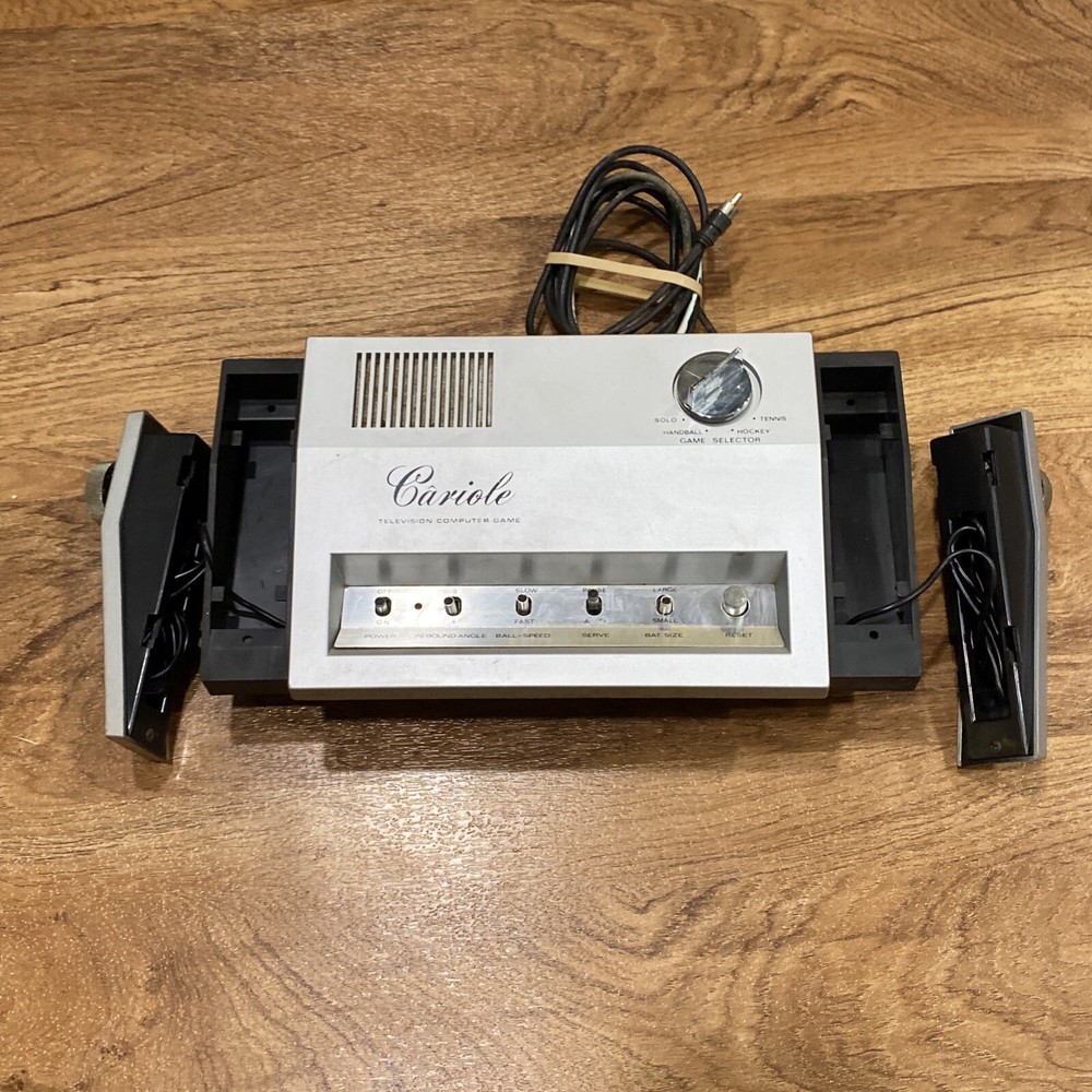 Cariole 6600 Television Computer Console Game System & Adapter Vintage Untested