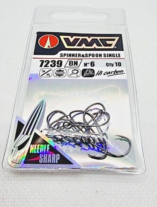 VMC 7239 BN Spinner & Spoon - Single / Replacement Lure Hooks