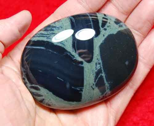 Spider Obsidian Soap-Shaped Palm Stone #3