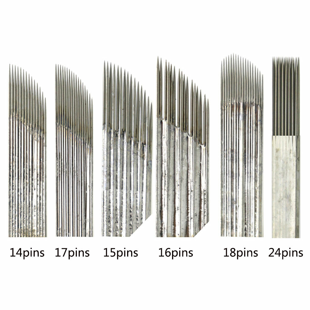 2 Row 3Rows Microblading Tattoo Needle Permanent Makeup Sterilized Tebori Blades