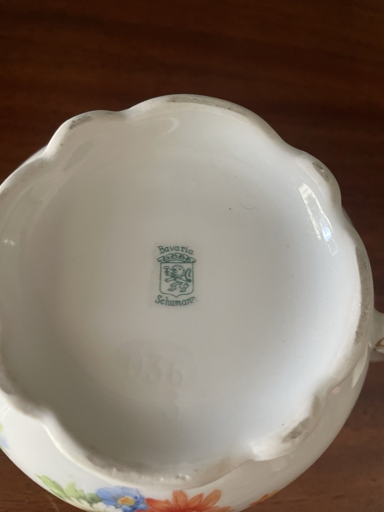 Schumann Bavaria Sugar Bowl Floral Pattern Preowned