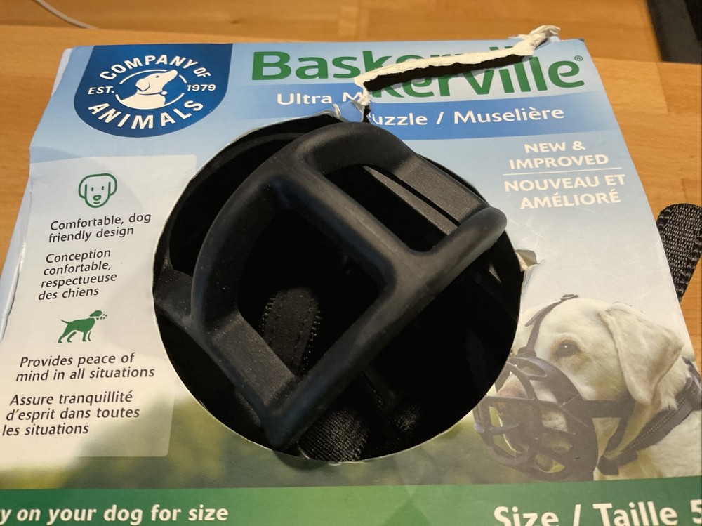 Baskerville Ultra Muzzle for Dogs, Size 5 - Black