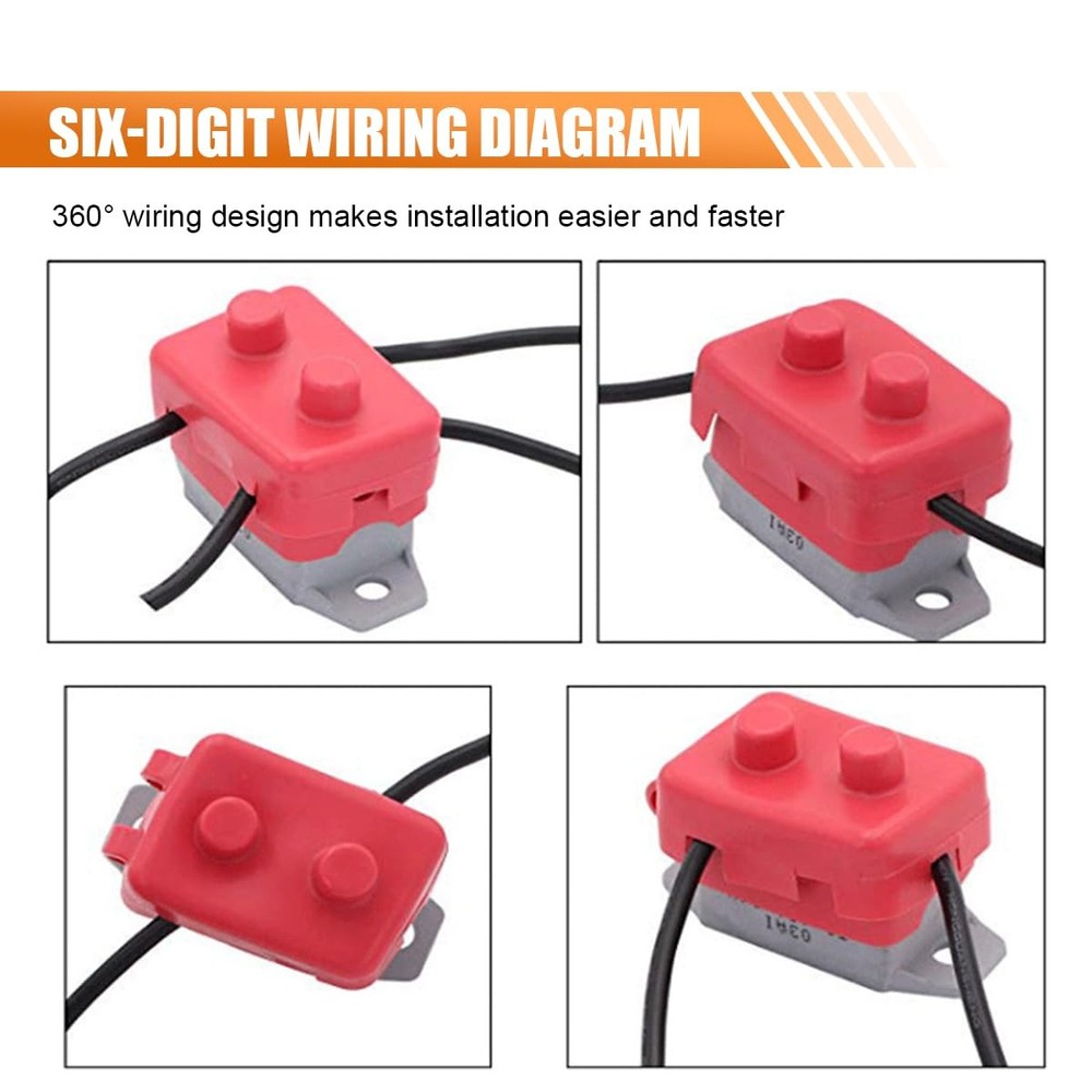 4PCS DC 12V-24V Automatic Reset Circuit Breaker, Current Overload Protector...