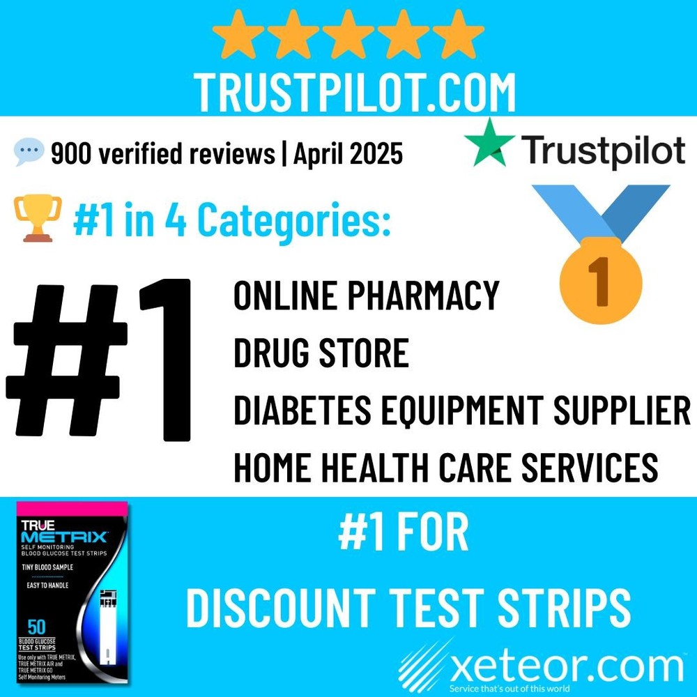 True Metrix Blood Glucose Test Strips - 50 Test Strips (2 Pack)