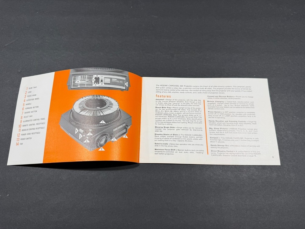 Kodak Carousel 650 Projector Instructions