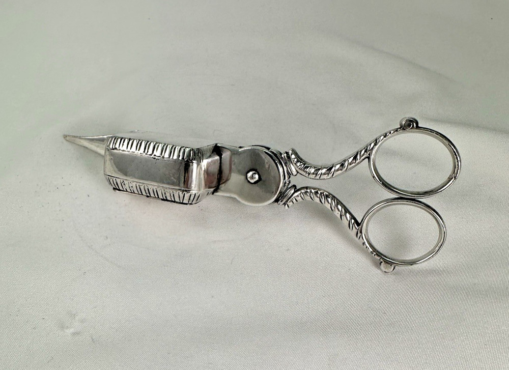 Vintage Silverplate Candle Scissors