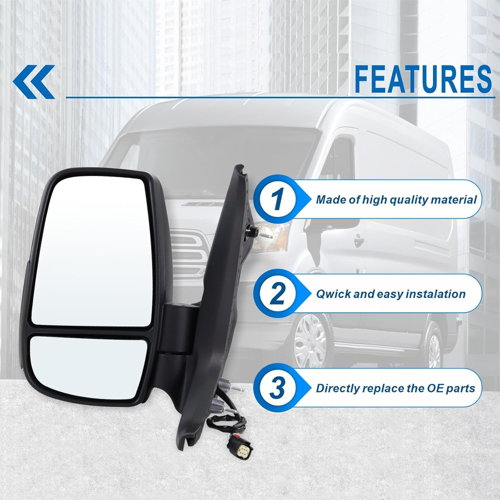 Driver Side Mirror for Ford Transit 15-25