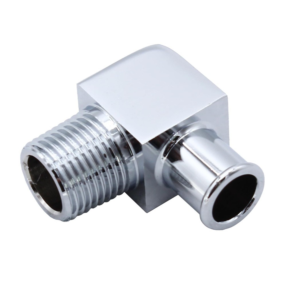 Heater Hose Fitting 90 Degree Aluminum 1/2" NPT to 5/8" Barb Connector Alloy