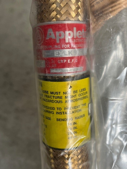 APPLETON / EMERSON EXLK136 1/2" X 36" EXPLOSION PROOF FLEXIBLE COUPLING NEW