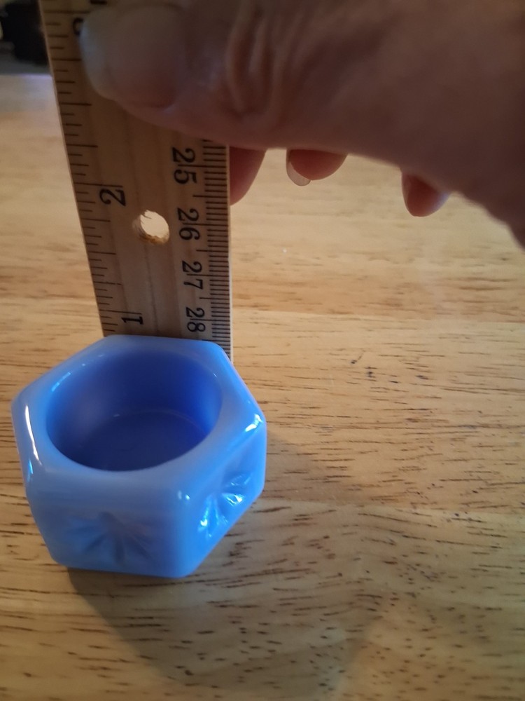 Hexagonal Blue Open Salts Cellars