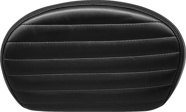 Le Pera Sissy Bar Pad Medium Pleated Shiny Black