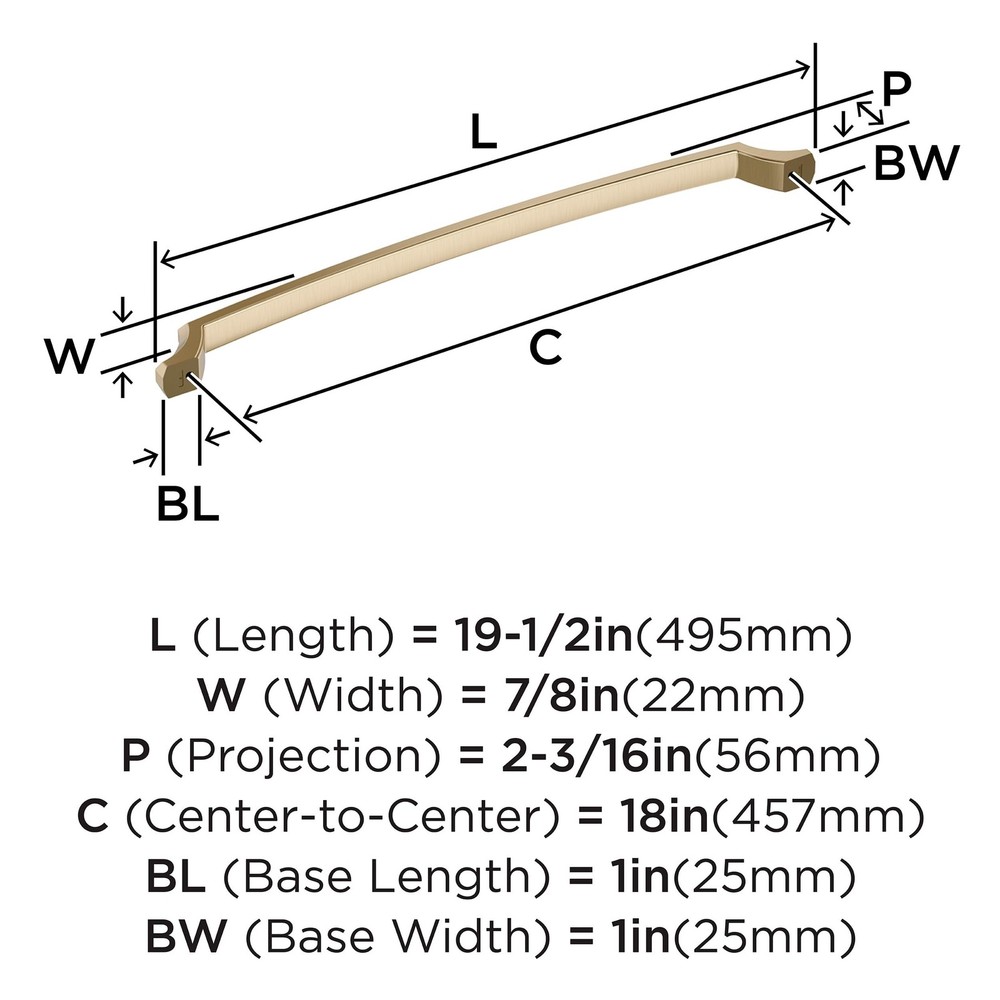 Amerock BP36715BBZ - Pulls Cabinet Hardware
