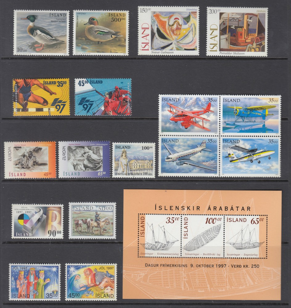 Iceland Complete Year 1997 Mint Never Hinged
