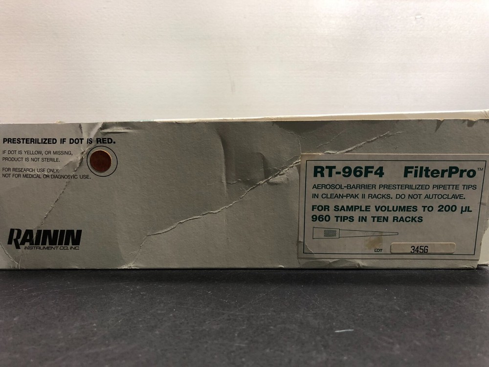 Rainin 250uL Finepoint Precision Pipette Tips FilterPro RT-96F4