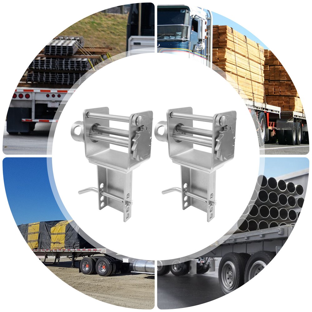 2-Pack Heavy-Duty Trailer Stake Pocket Winch for Safe Cargo Loading