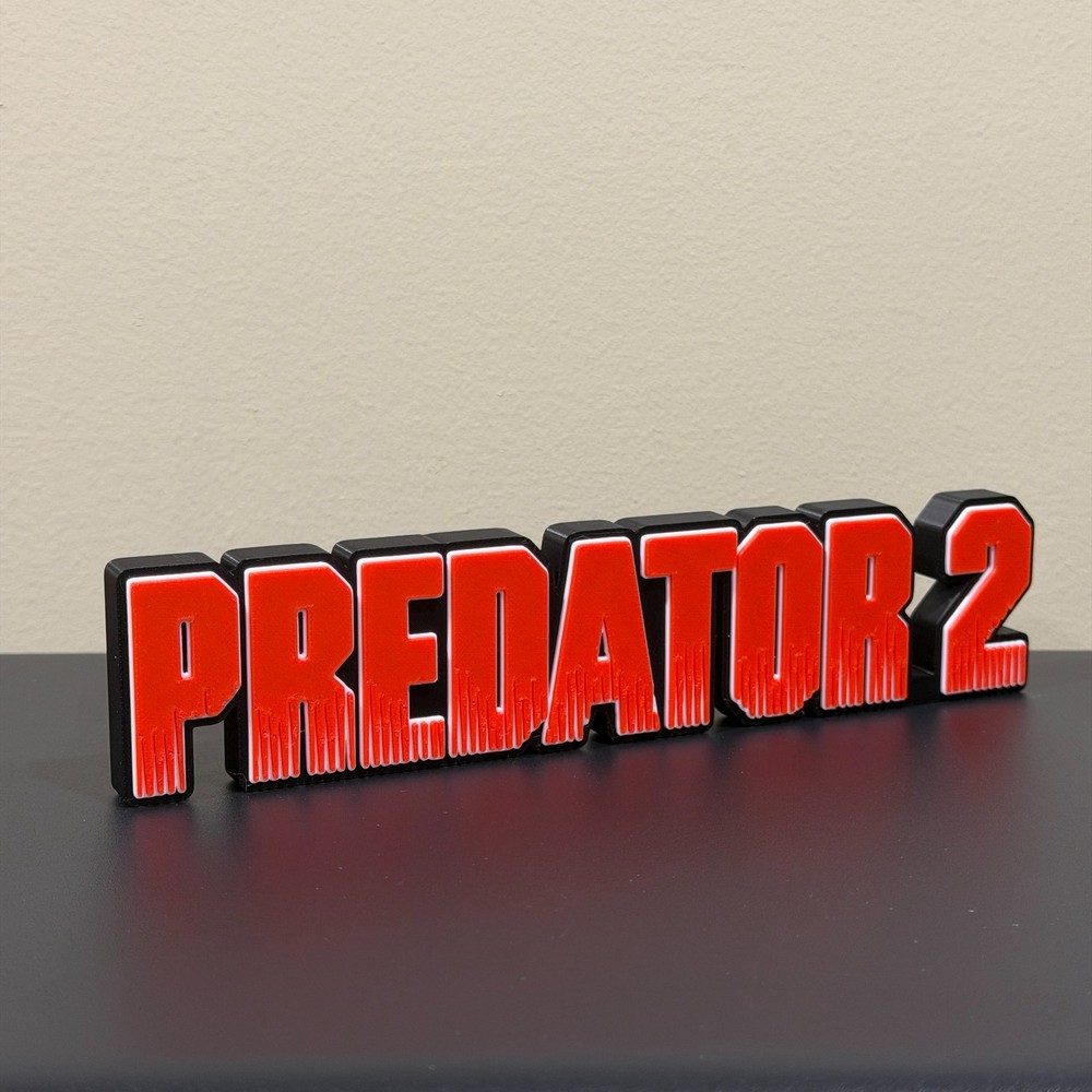 Predator 2 Decor Sign 3D Printed Display