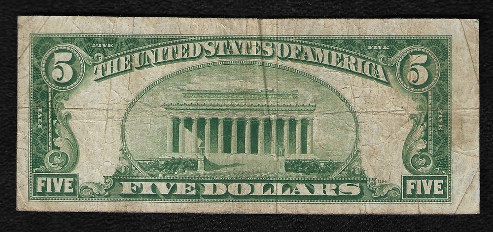 1934-A $5 *Star*Small Silver Certificate "VF"