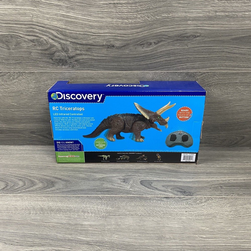 Discovery RC Triceratops Remote Control Motorized Dinosaur Roars LED Tech