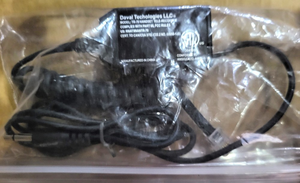 DAV-TR-70 Telephone Headset Recording Control