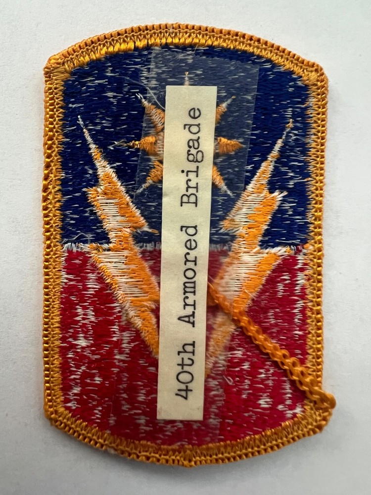 40th Armored Brigade US Army Patch