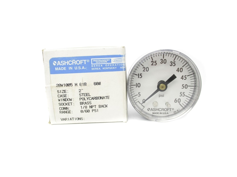 ASHCROFT 20W1005H01B60# 0-60PSI NSMP