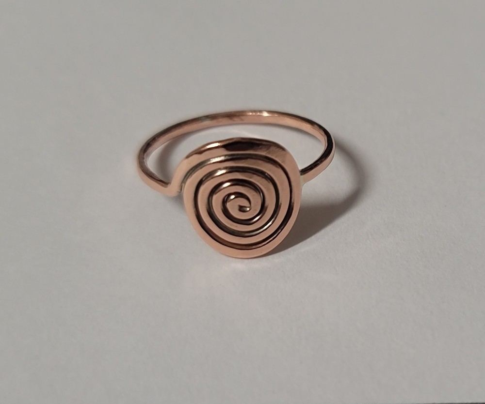 Orgonite Solid Copper ring 1.5mm aprox width textured rings for pain management