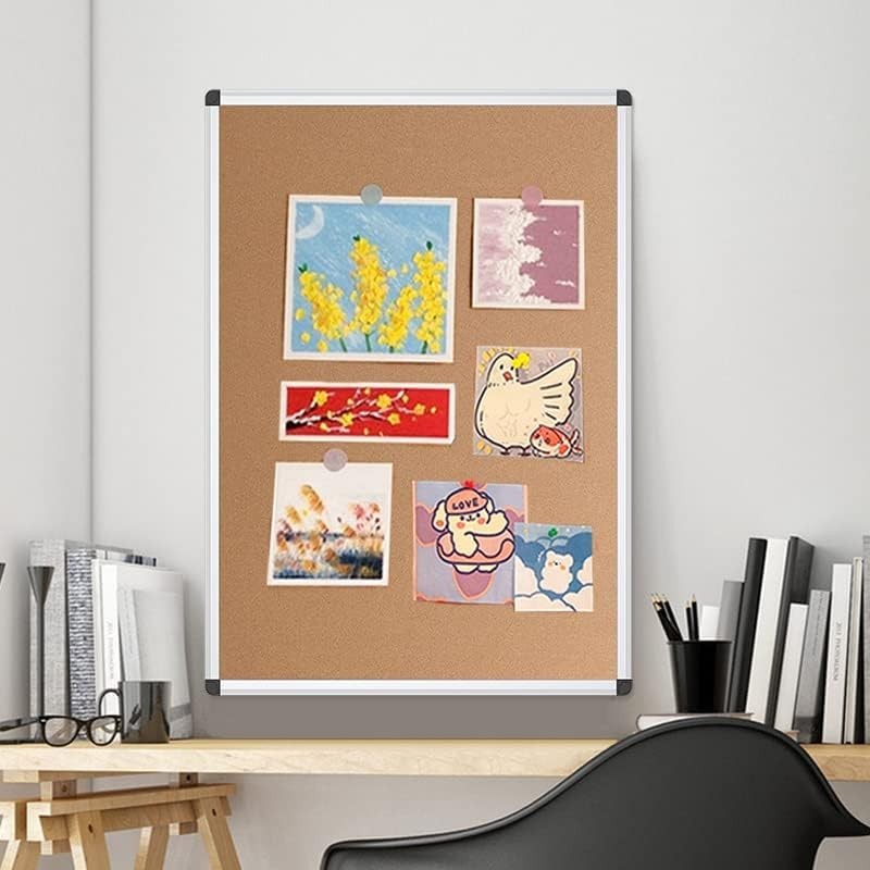 2 Pack Cork Notice Board, 48x36 Inches, Silver Frame