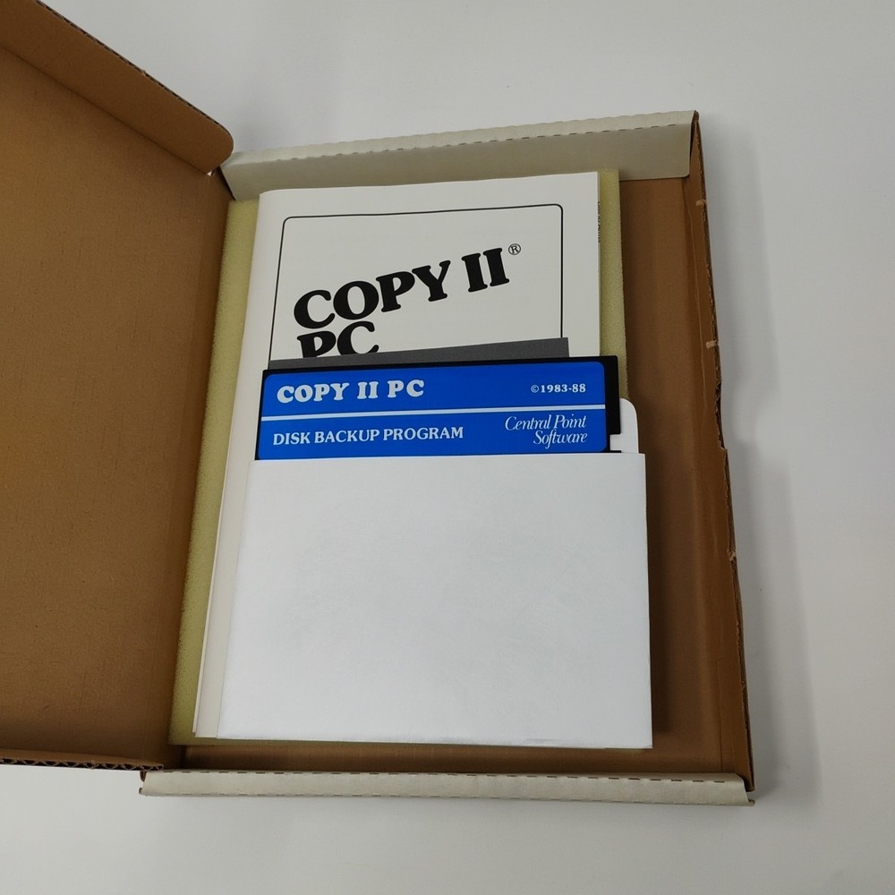 COPY II PC Central Point Computer Software Big Box Floppy 5.25 Disk Vintage 1988
