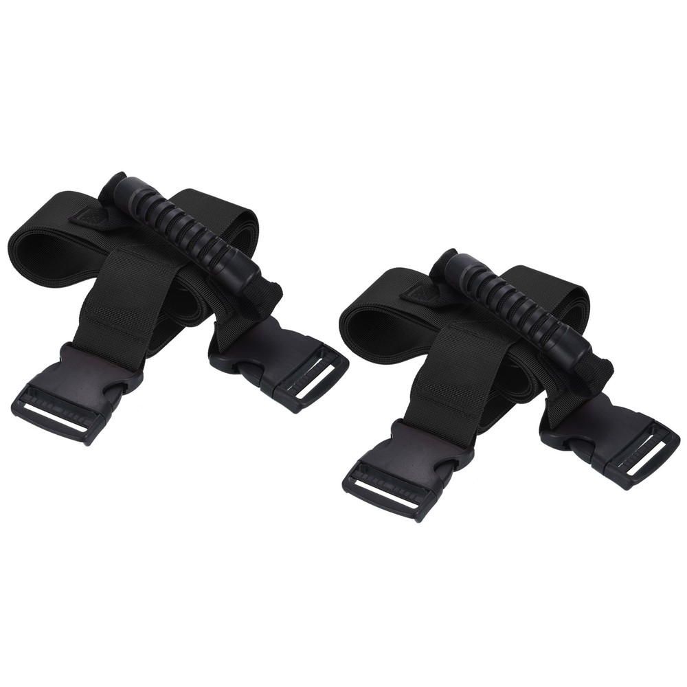 Carrying Strap with Handle, 2 Pack Cross Style Adjustable Nylon Belt, Black