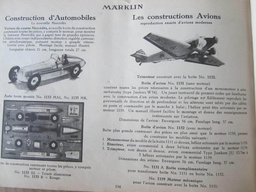 Marklin manual construction sets ref 71a