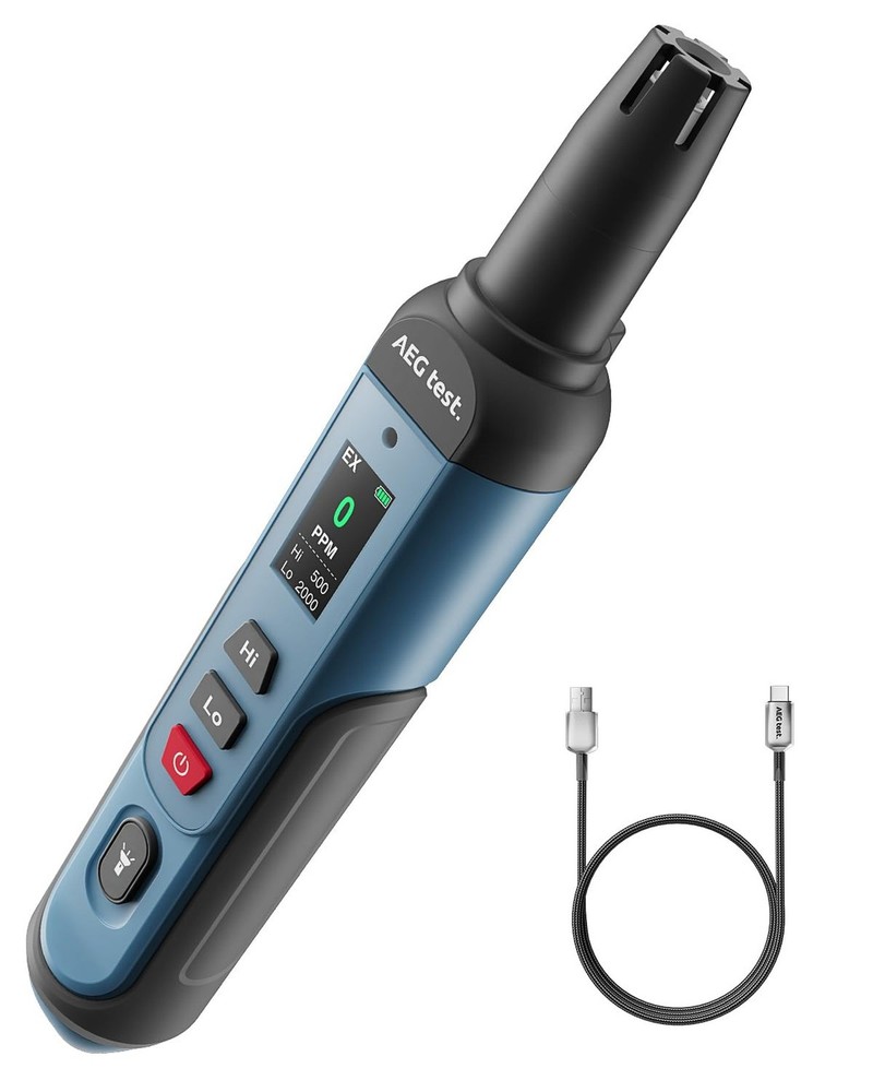 AGT-1988 Rechargeable Natural Gas Detector, Gas Leak Detector with TFT Displa...