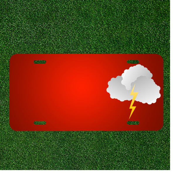 Custom Personalized License Plate With Add Names To Thunderstorm Clouds