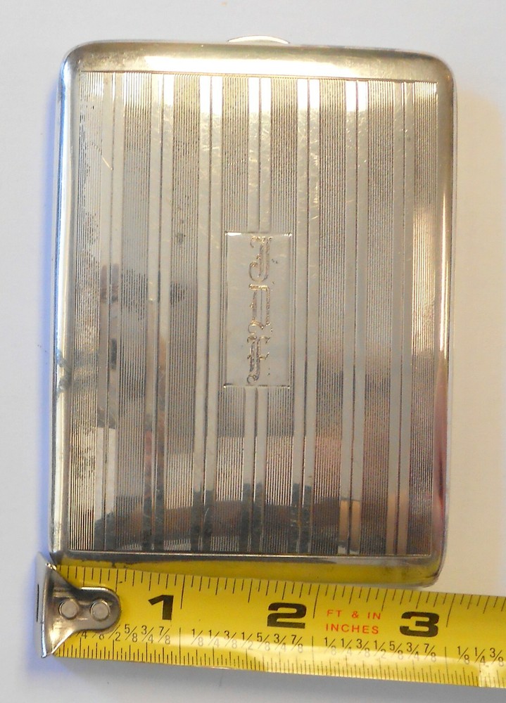 Vintage Webster Sterling Silver Business Card Cigarette Case Monogram