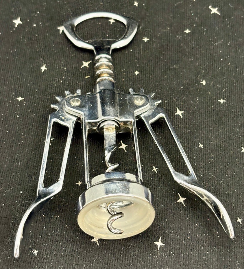 Wine Bottle Winged Corkscrew Puller Kitchen Tool 6"