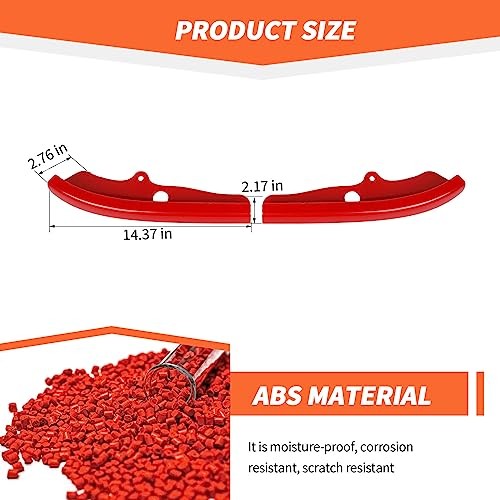 Front Bumper Lip Splitter Protector Cover Compatible with 2015 2016 2017 Red