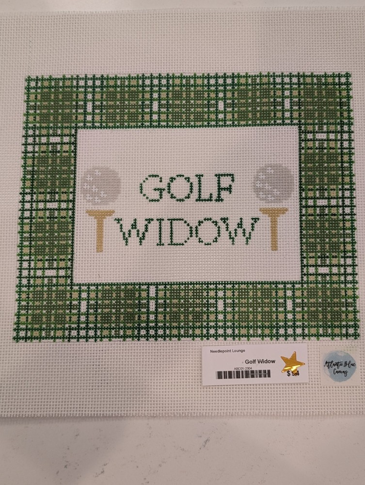 Atlantic Blue Golf Widow Needlepoint Canvas