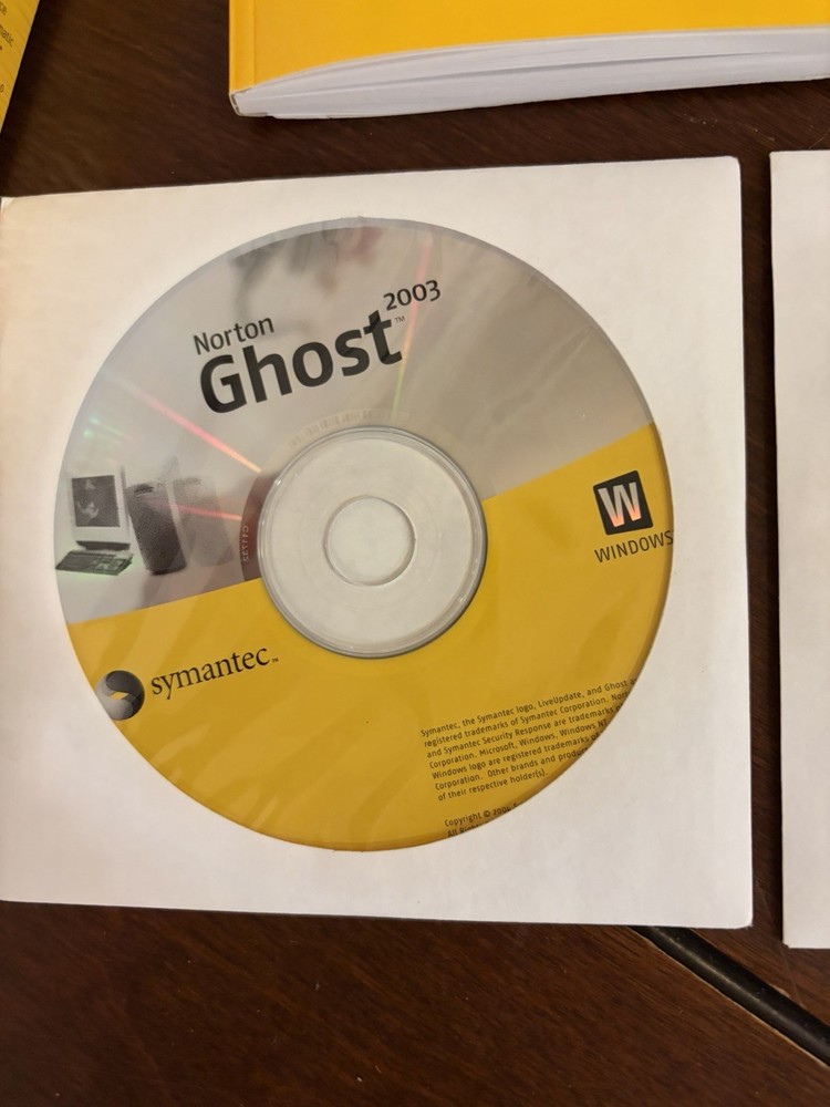 Symantec Norton Ghost 10.0 PC CD Windows Save Back Up Recover Data Files READ