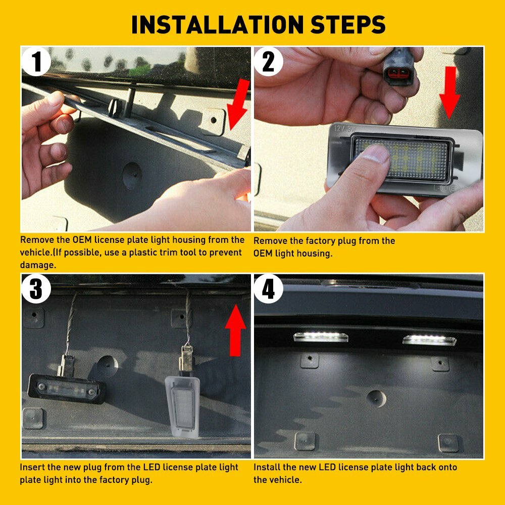 LED License Plate Tag Light 6000K For 2019/20-up Nissan Altima Sentra Versa GUS