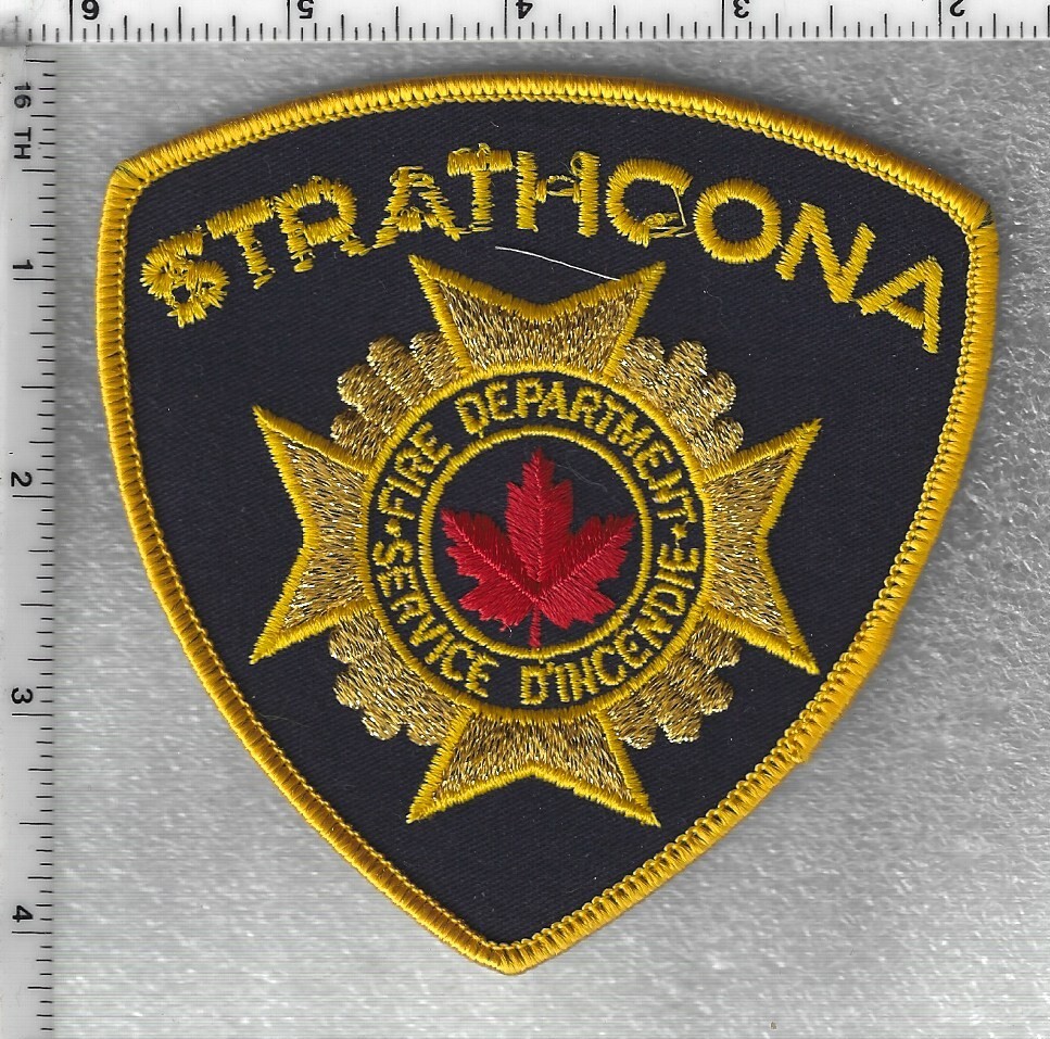 Strathcona Fire Department  (Alberta, Canada)  Yellow Shoulder Patch Eratta 1