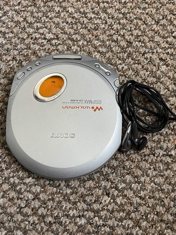 Sony CD Walkman ESP Max D-E340 Silver Used!!