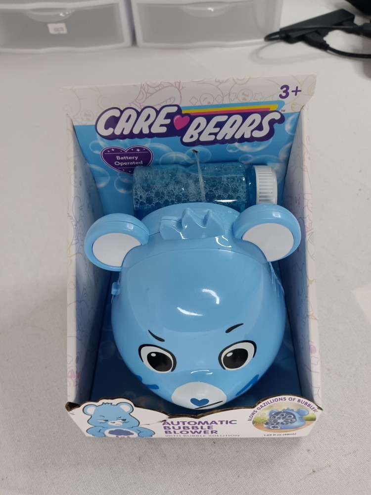 Care Bears Grumpy Bear Automatic Bubble Machine – Includes Bubble Solution