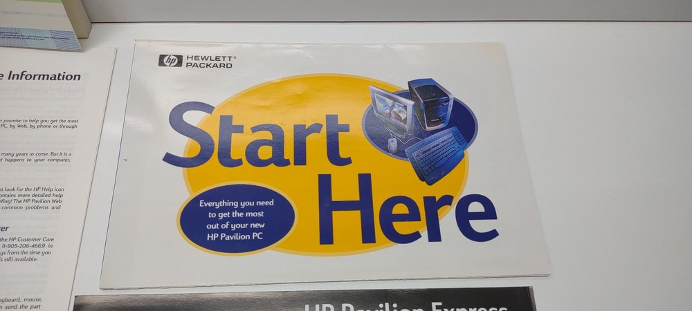 HP Hewlett Packard Pavilion Computer Quick Start Guide Manual Windows 98 Books