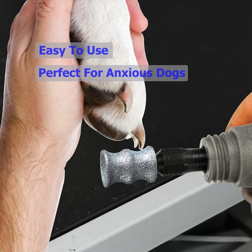 Dog Nail Grinder Bits Gentle Control Attachment Anxious Pets Dremel Use