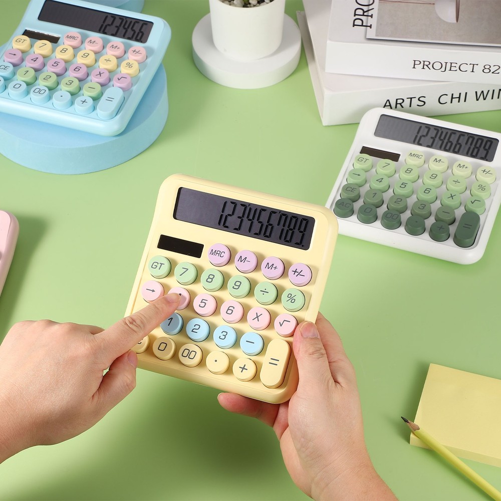 Cute Calculator Desk Calculator Basic Big Button, Gradient Purple