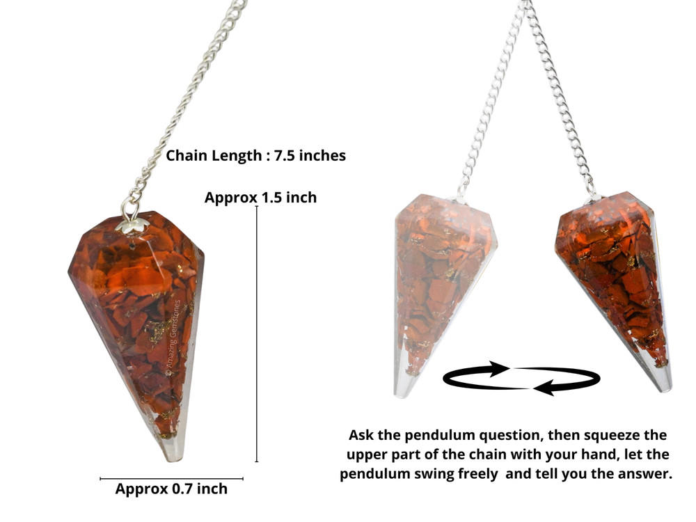 Red Jasper Orgone Pendulum