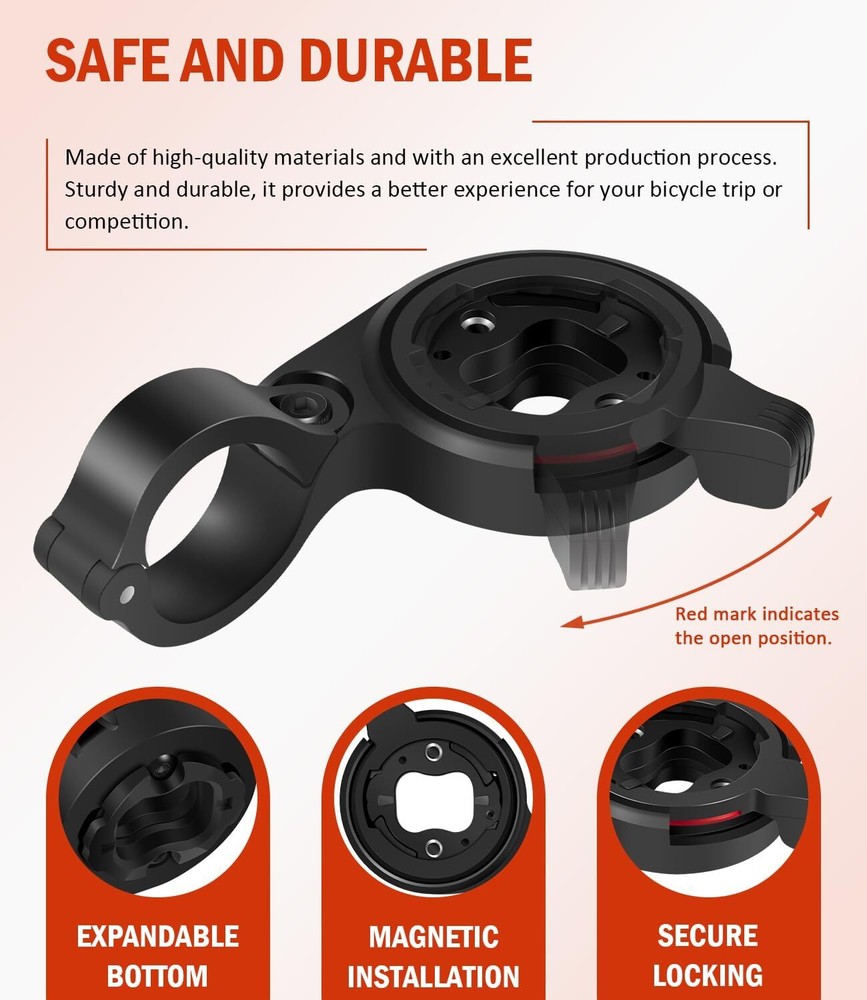 Bicycle 22.2mm Time Trial Handlebar Computer Mount for Garmin GPS Bike Computer