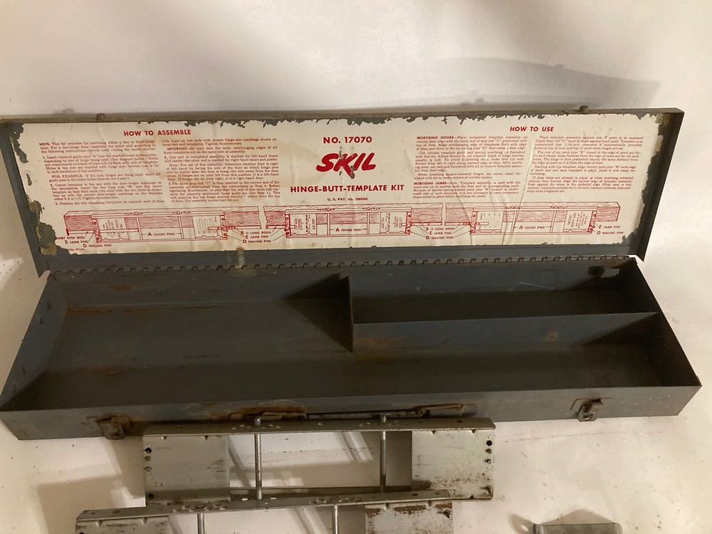 Vintage ￼Skill hinge-butt template kit, Model 17070