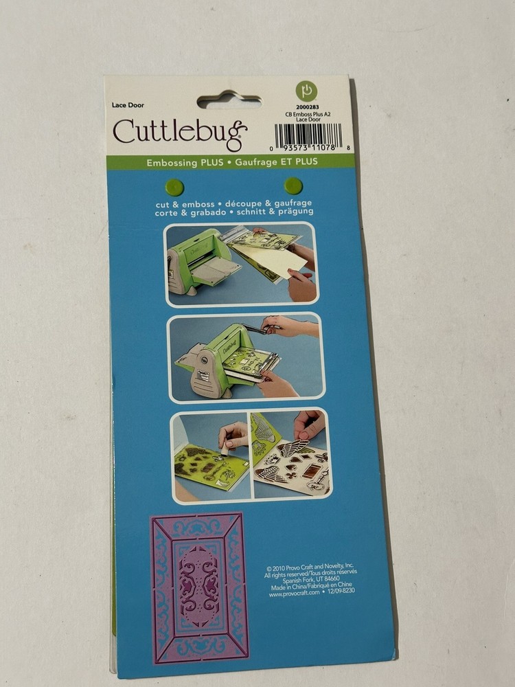 Cuttlebug LACE DOOR Embossing PLUS Folder Cut & Emboss Card + Reindeer Folder
